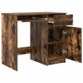 vidaXL Stôl dymový dub 86x49x76 cm kompozitné drevo