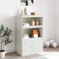 vidaXL Komoda biela 67x39x107 cm oceľová
