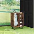 vidaXL Golfová skriňa s kolesom Dymová dub 65 x 45 x 98 cm