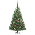 vidaXL Umelý Sklápací Vianočný Stromček Zelená 120 cm PVC a kov