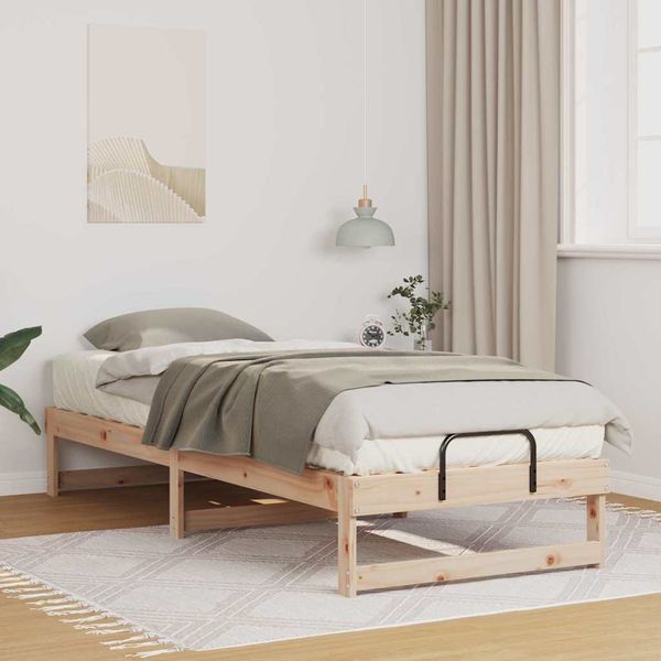 vidaXL Rám postele Hnedá 80 x 210 cm Masívne borovicové drevo