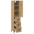 vidaXL Highboard Remeselný dub 34,5 x 34 x 180 cm Kompozitné drevo
