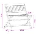 vidaXL Detská lavica 1 -Seater 61 x 38 x 57 cm Hnedá Skladací