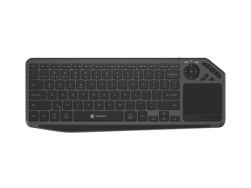 Bezdrôtová klávesnica pre Smart TV Natec TURBOT 2/USB+BT/US/Čierna