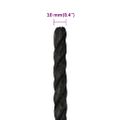 vidaXL Pracovné lano čierne 10 mm 25 m polypropylén