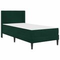 vidaXL Rám postele s matracom Tmavozelená 80 x 200 cm Zamat