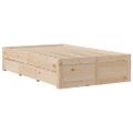 vidaXL Posteľ bez matraca so zásuvkami 120x200 cm borovica