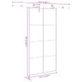 vidaXL Posuvné dvere s kovaním ESG sklo a hliník 102,5x205 cm