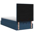 vidaXL Polohovací postel s matrací Modrá 100 x 200 cm Látka