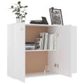 vidaXL Komoda, biela 105x30x75 cm, kompozitné drevo