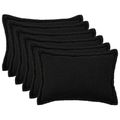 vidaXL Poťah na podložku 6 pcs HOUTEN Čierna 50 x 80 cm Bouclé