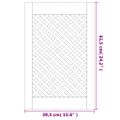vidaXL Dvere skrinky mriežkový dizajn 2 ks 39,5x61,5 cm masív borovica
