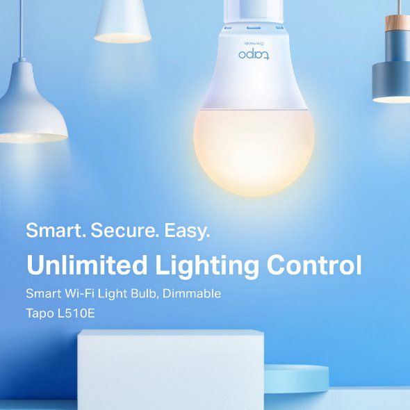 Chytrá žarovka TP-Link Tapo L510E E27, 8,7W, 230V, cez IP, stmievateľná, 2700K