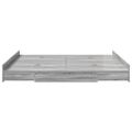 vidaXL Rám postele s úložným prostorem Sivý Sonoma 200 x 200 cm