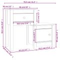 vidaXL Nočné stolíky 2 ks medovohnedé 79,5x38x65,5 cm masívna borovica