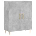 vidaXL Vysoká skrinka betónová sivá 69,5x34x180 cm spracované drevo