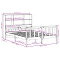 vidaXL Posteľ s knižnicou bez matraca 150x200 cm borovicový masív