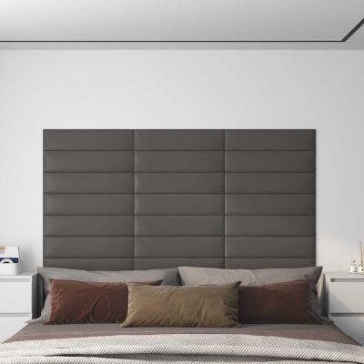 vidaXL Nástenný čelník 12 pcs 60 x 15 cm Biely látka