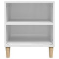 vidaXL TV skrinka lesklá biela 102x44,5x50 cm spracované drevo