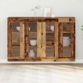 vidaXL Nástenné skrinky 2 ks Staré drevo 69,5 x 34 x 90 cm