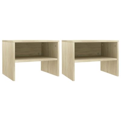 vidaXL Nočné stolíky 2 ks, dub sonoma 40x30x30 cm, kompozitné drevo
