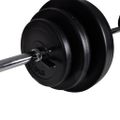 vidaXL Súprava činiek barbell a dumbbell 30,5 kg