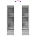 vidaXL Highboard Grey Sonoma 29,5x34x119,5 cm Engineered Wood