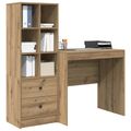 vidaXL Stôl Remeselný dub 125,5 x 50 x 127 cm 2 ks
