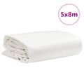 vidaXL Celta biela 5x8 m 650 g/m²