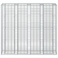 vidaXL Gabiónová vyvýšená posteľ 2 ks 170 x 50 x 150 cm Strieborná