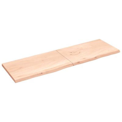 vidaXL Stolová doska 200x60x(2-4) cm neošetrený dubový masív