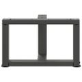 vidaXL Nohy konferenčného stolíka v tvare T, 2 ks, antracitové, 40x25x(30-31) cm, oceľ