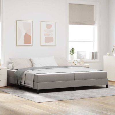 vidaXL Posteľ s pružinovým rámom Sivohnedá 200 x 200 cm látka