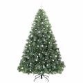 vidaXL Umelý vianočný stromček s 300 LED-i Zelená 240 cm PE a PVC