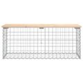 vidaXL Záhradná lavička gabiónový dizajn 103x44x42 cm masívna borovica
