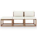 vidaXL 3-dielna paletová súprava s podložkami, impregnovaná borovica