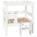 vidaXL Posteľ pre psa biela 55,5x53,5x60 cm borovicový masív