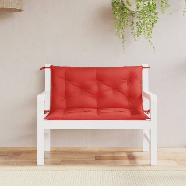 vidaXL Podložky na záhradnú lavičku 2 ks, červená, oxfordská látka