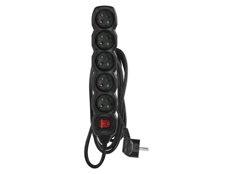 Predlžovací kábel 5 zásuviek 2m EMOS PC1512