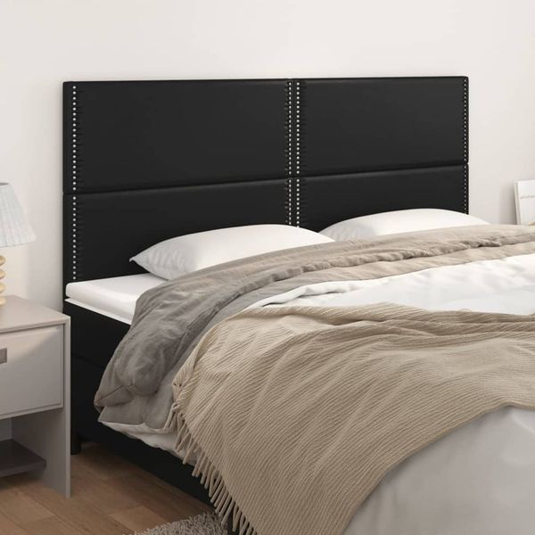 vidaXL Čelo postele čierne 160x5x118/128 cm umelá koža
