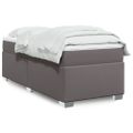vidaXL Boxspring posteľ s matracom sivá 100x200 cm umelá koža