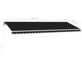 vidaXL Ručne zaťahovacia markíza s LED 500x350 cm antracitová