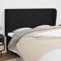 vidaXL Čelo postele so záhybmi čierne 203x23x118/128 cm látka
