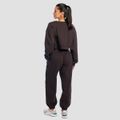 Dámska mikina Cropped Aura Tee Brown - GymBeam, veľkosť L