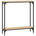 vidaXL Konzolový stolík, dub sonoma, 75x22,5x75 cm, imitácia dreva