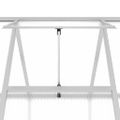 vidaXL Skleník so základovým rámom strieborný 224x169x202 cm hliník