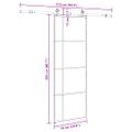 vidaXL Posuvné dvere s kovaním čierne 76x205 cm ESG sklo
