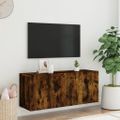 vidaXL TV skrinka nástenná dymový dub 100x30x41 cm