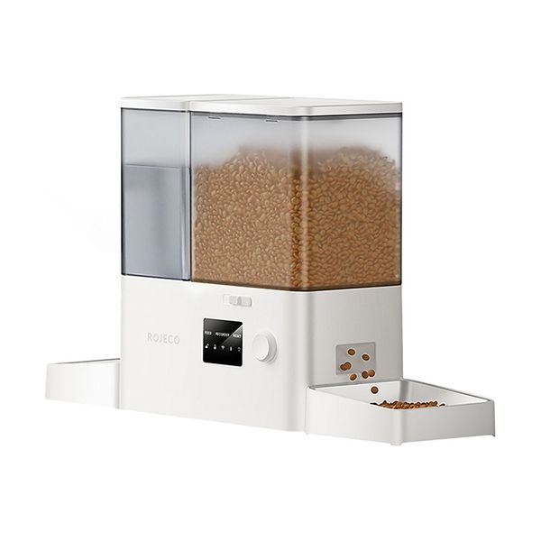 Rojeco New 2 in 1 Pet Water Fountain & Feeder WiFi (biela)