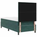 vidaXL Posteľ s pružinovým rámom Tmavozelená 80 x 200 cm Zamat